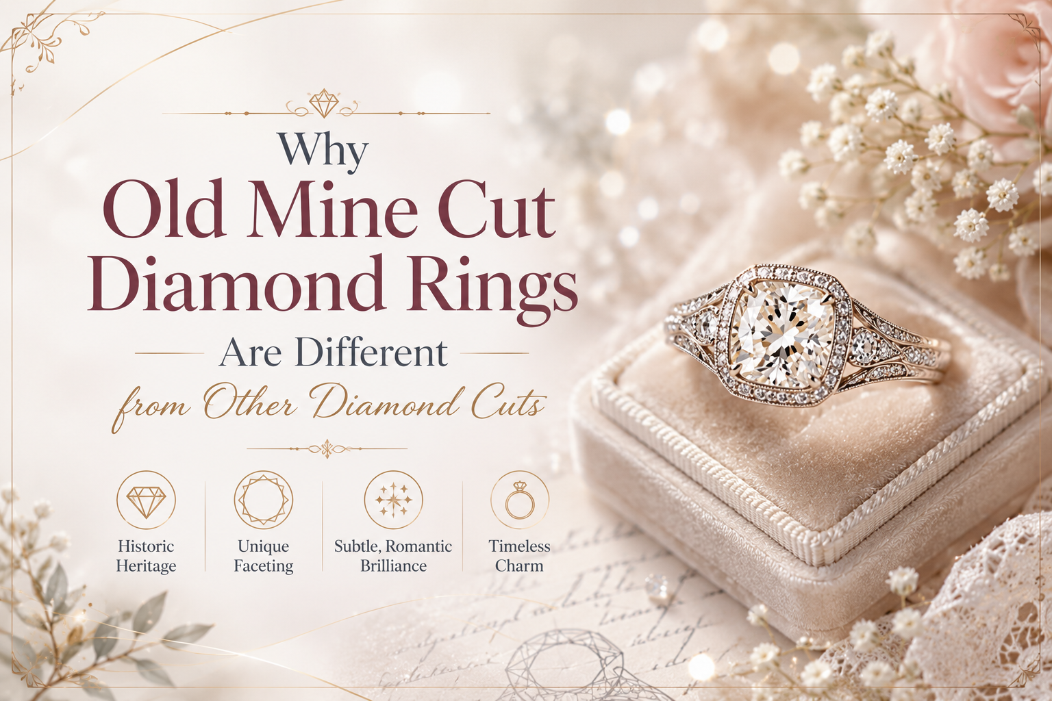 Why Old Mine Cut Diamond Rings Are Different from Other Diamond Cuts