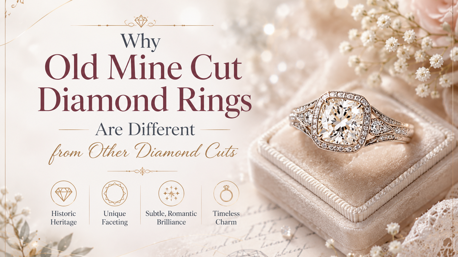 Why Old Mine Cut Diamond Rings Are Different from Other Diamond Cuts