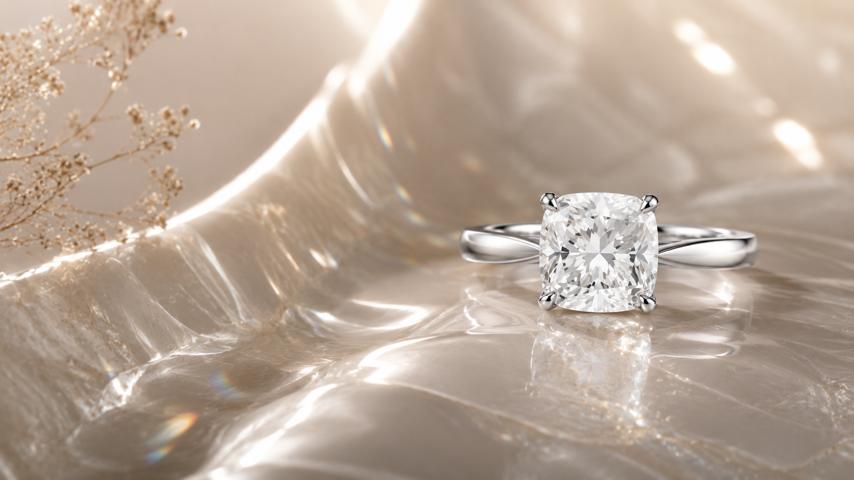 Cushion Cut Engagement Rings with Brilliant Beauty