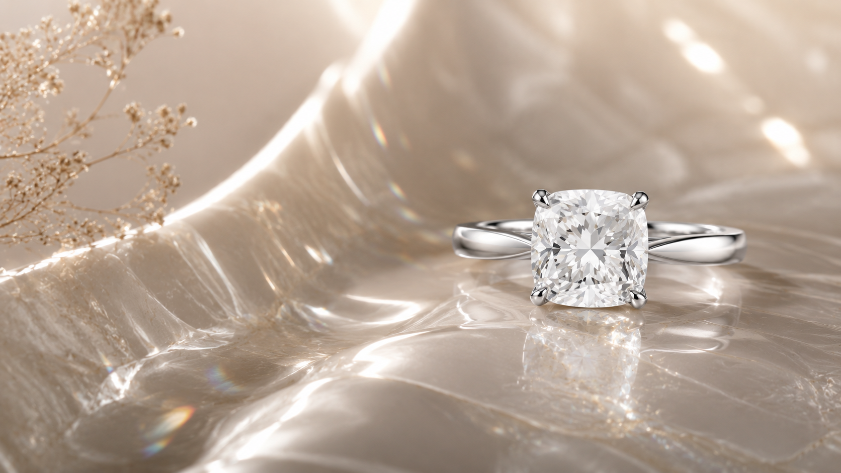 Cushion Cut Engagement Rings with Brilliant Beauty