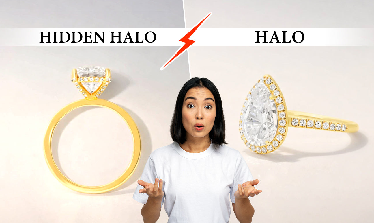 Hidden Halo vs Halo Engagement Ring: