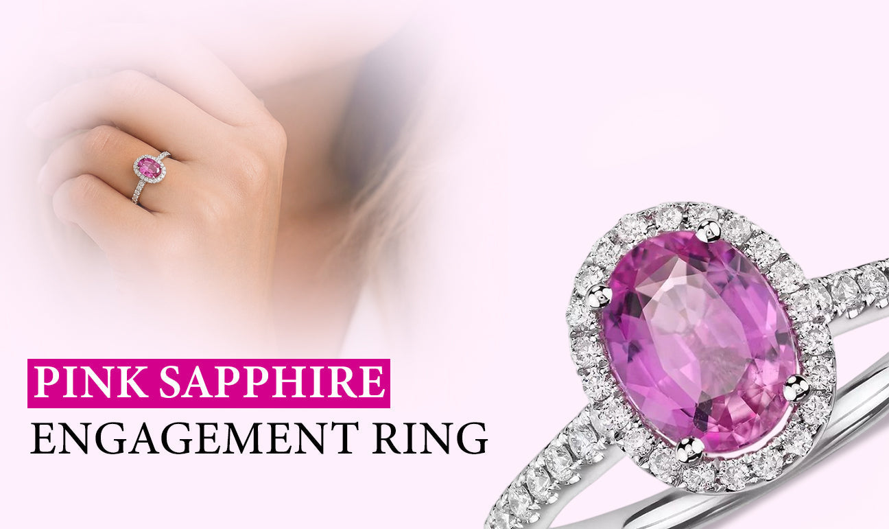 Pink Sapphire Engagement Ring