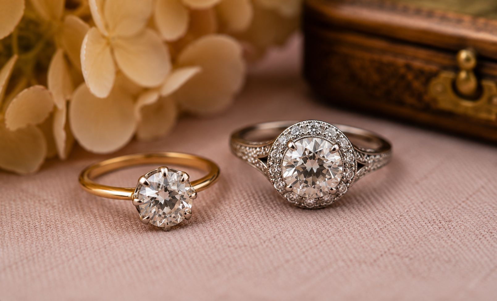 European Cut Diamond Ring