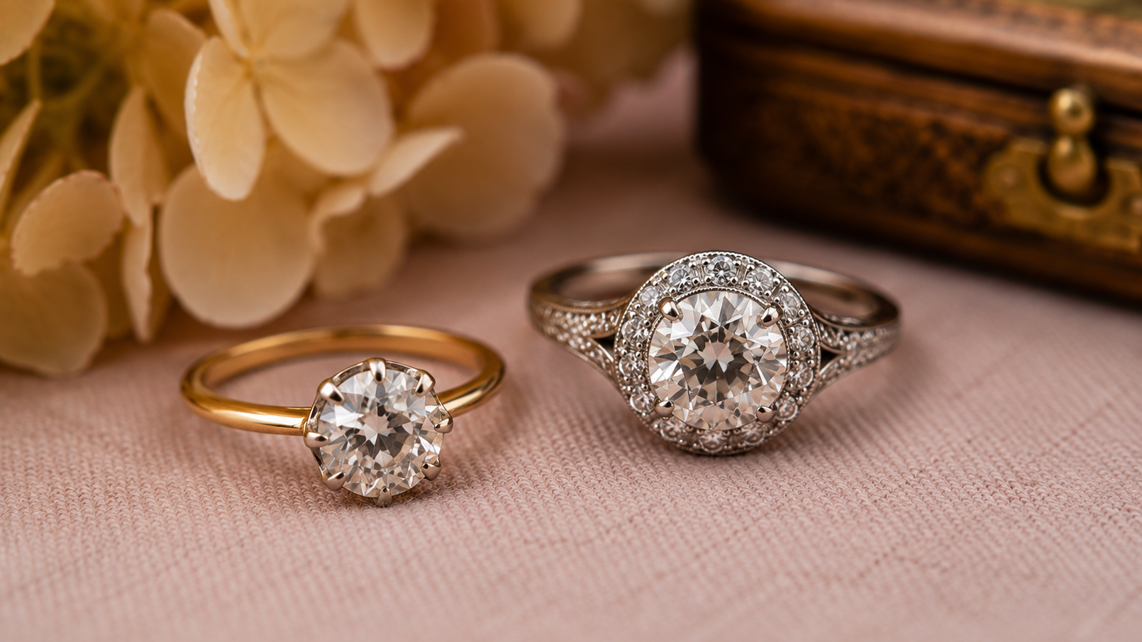 European Cut Diamond Ring