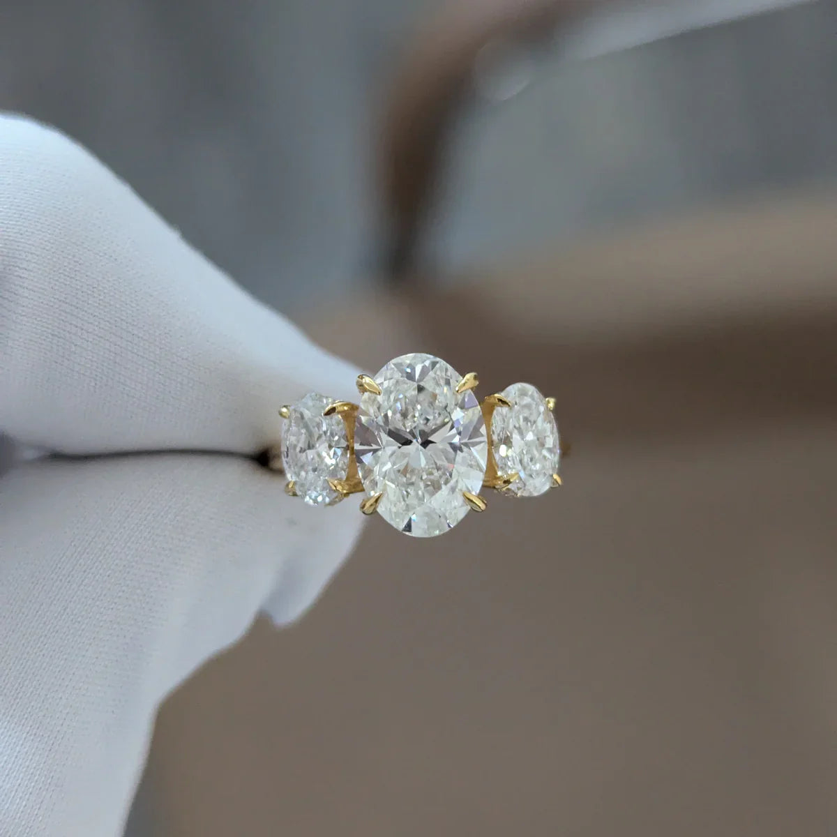 Three Stone Lab-Grown Diamond Ring