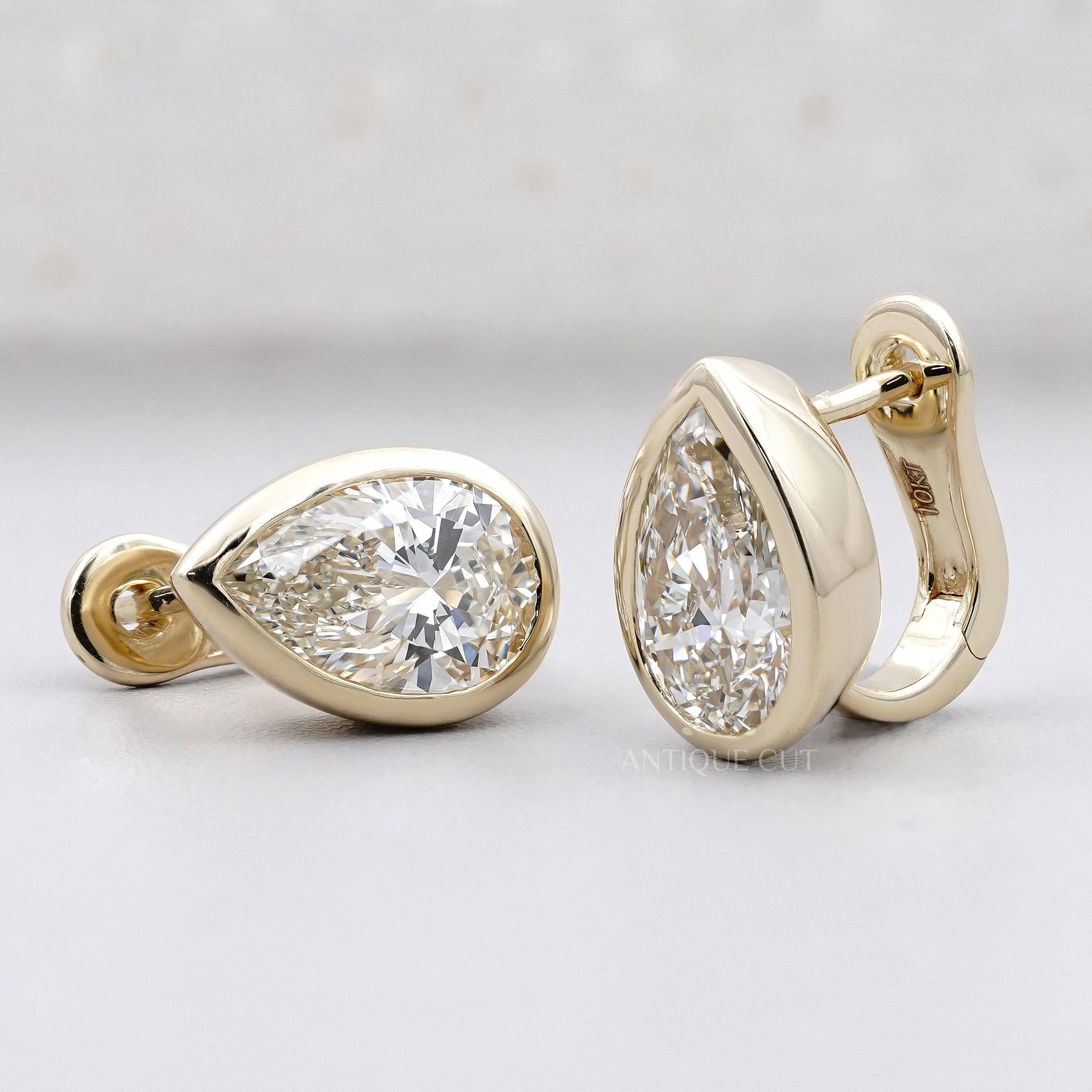 Pear Cut Diamond Earrings