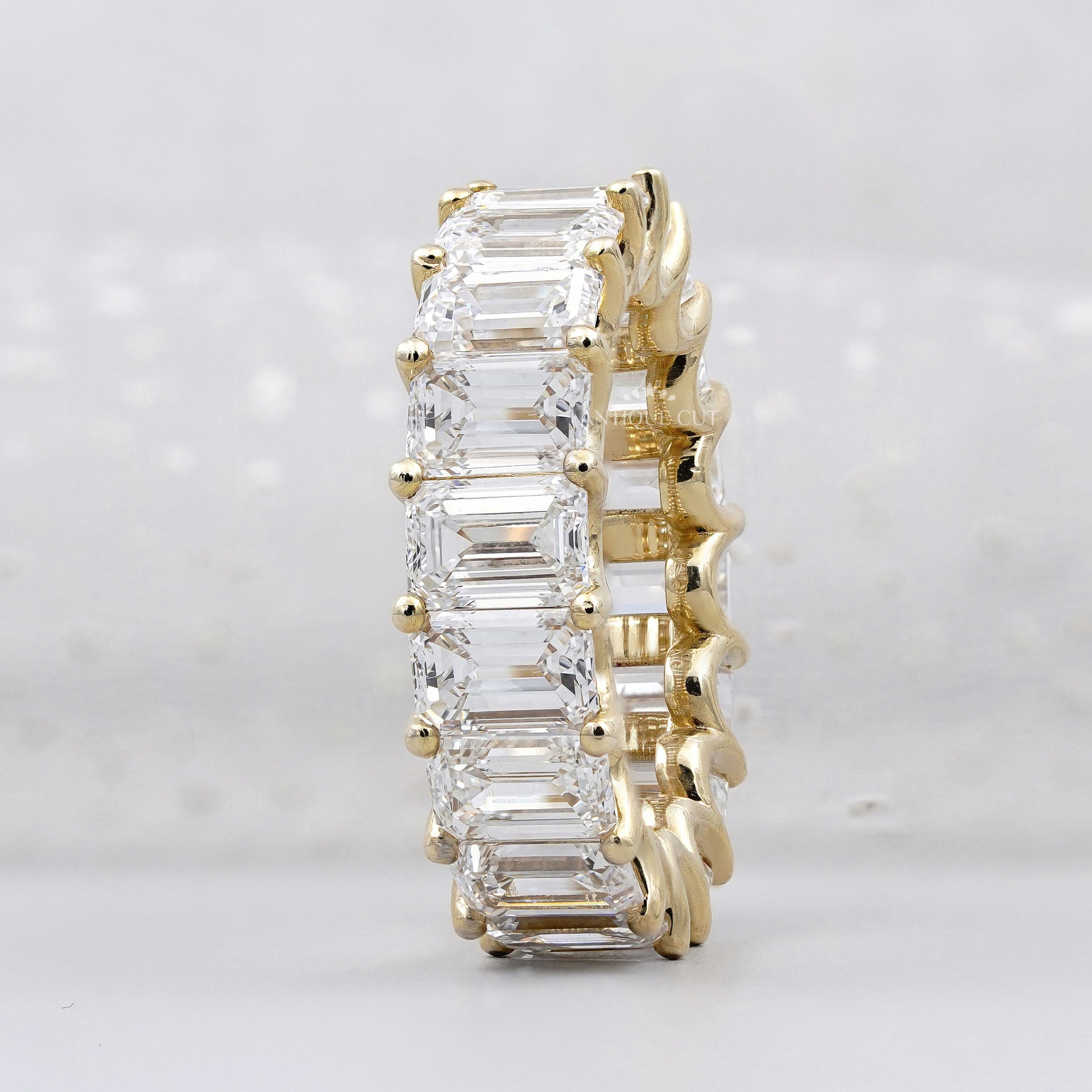 Lab Grown Emerald Cut Diamond Eternity Band
