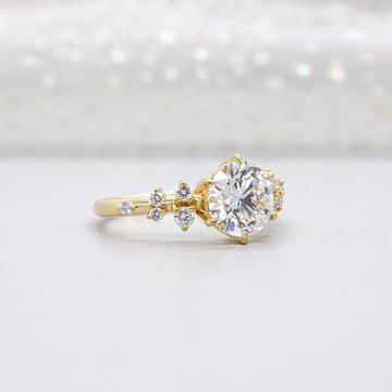 Round diamond ring with hidden gallery detail