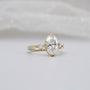Yellow gold oval diamond engagement ring