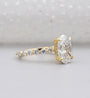 Lab grown oval diamond ring with claw prong setting