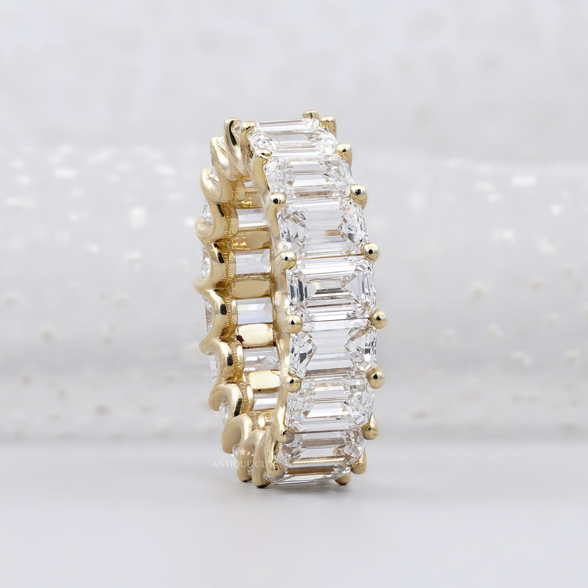 Lab Grown Emerald Cut Diamond Eternity Band