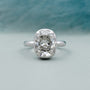 Cushion solitaire engagement ring with bezel setting