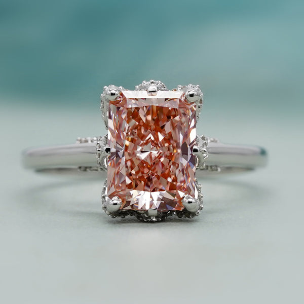 Fancy Pink Radiant Cut Diamond