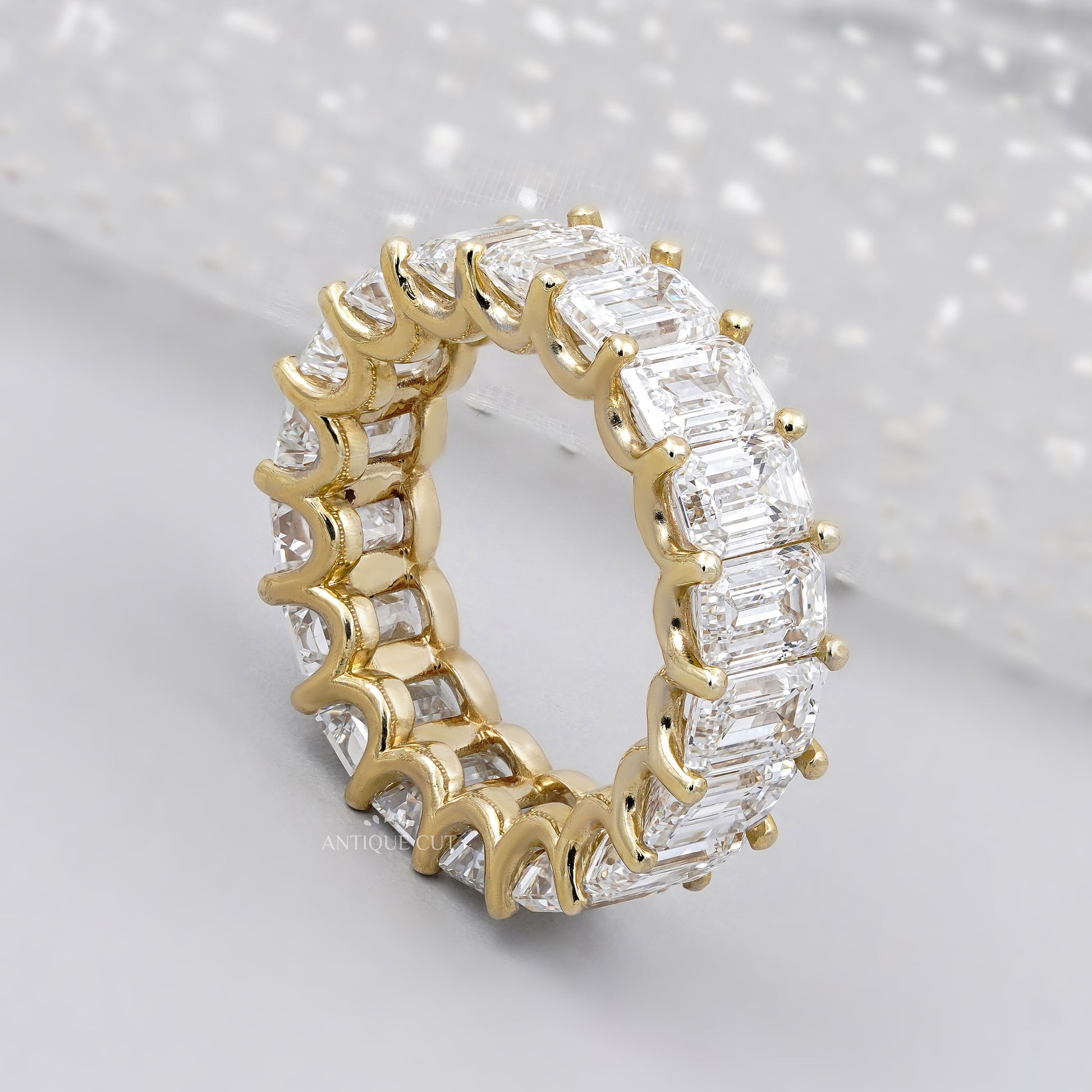 Lab Grown Emerald Cut Diamond Eternity Band