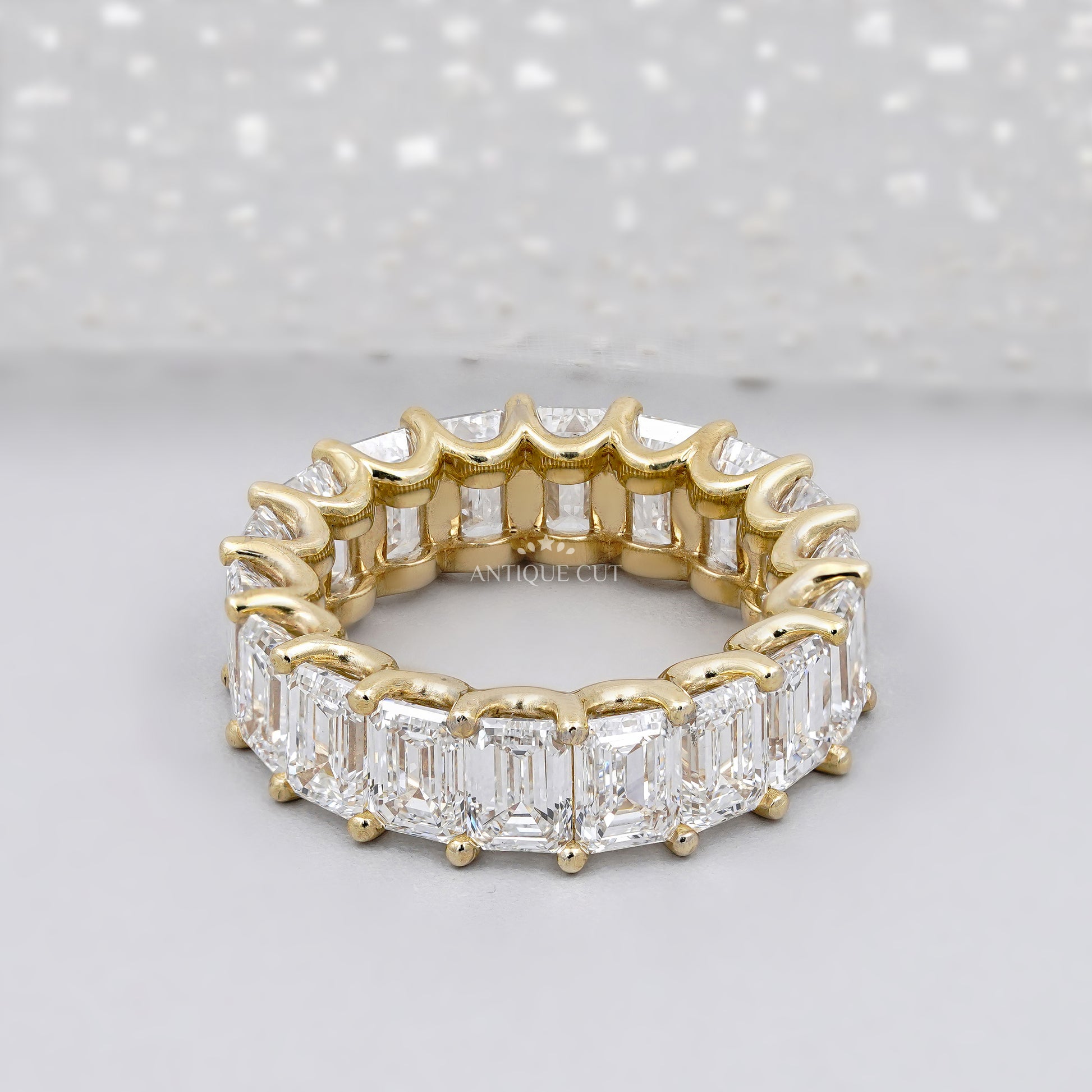 Lab Grown Emerald Cut Diamond Eternity Band