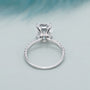 IGI certified cushion cut engagement ring hidden halo