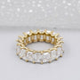 IGI certified emerald cut diamond band