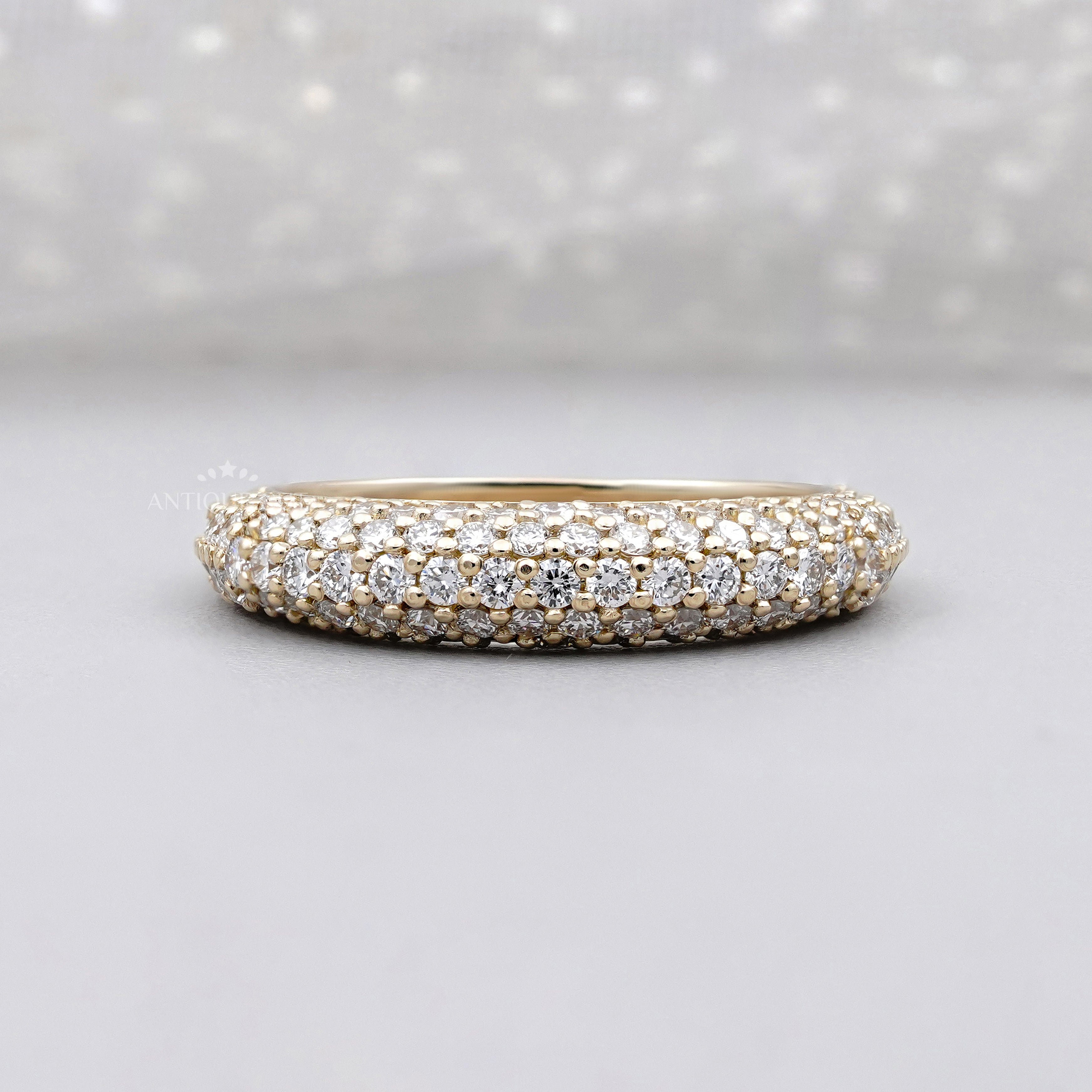 Round Pave Band | Antiquecut