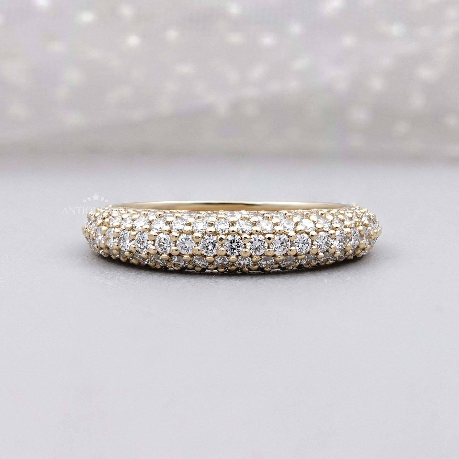 Round Pave Band | Antiquecut