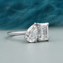 IGI certified Toi et Moi lab grown diamond engagement ring