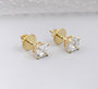 Asscher Cut Diamond Stud Earrings with IGI-certified lab grown diamonds