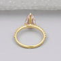IGI certified pink diamond ring with yellow gold setting