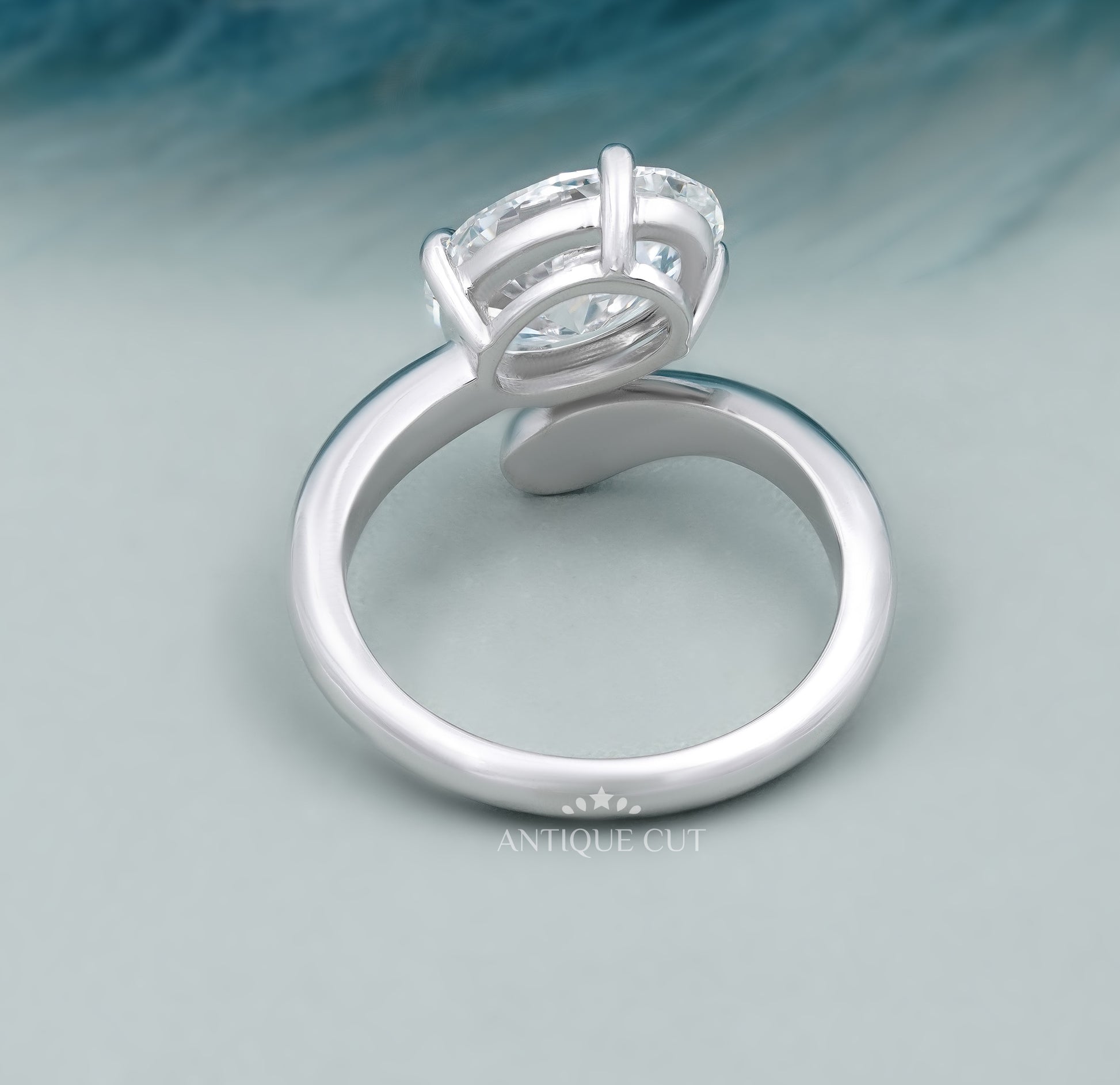 Oval Cut Engagement Ring with Bypass Setting