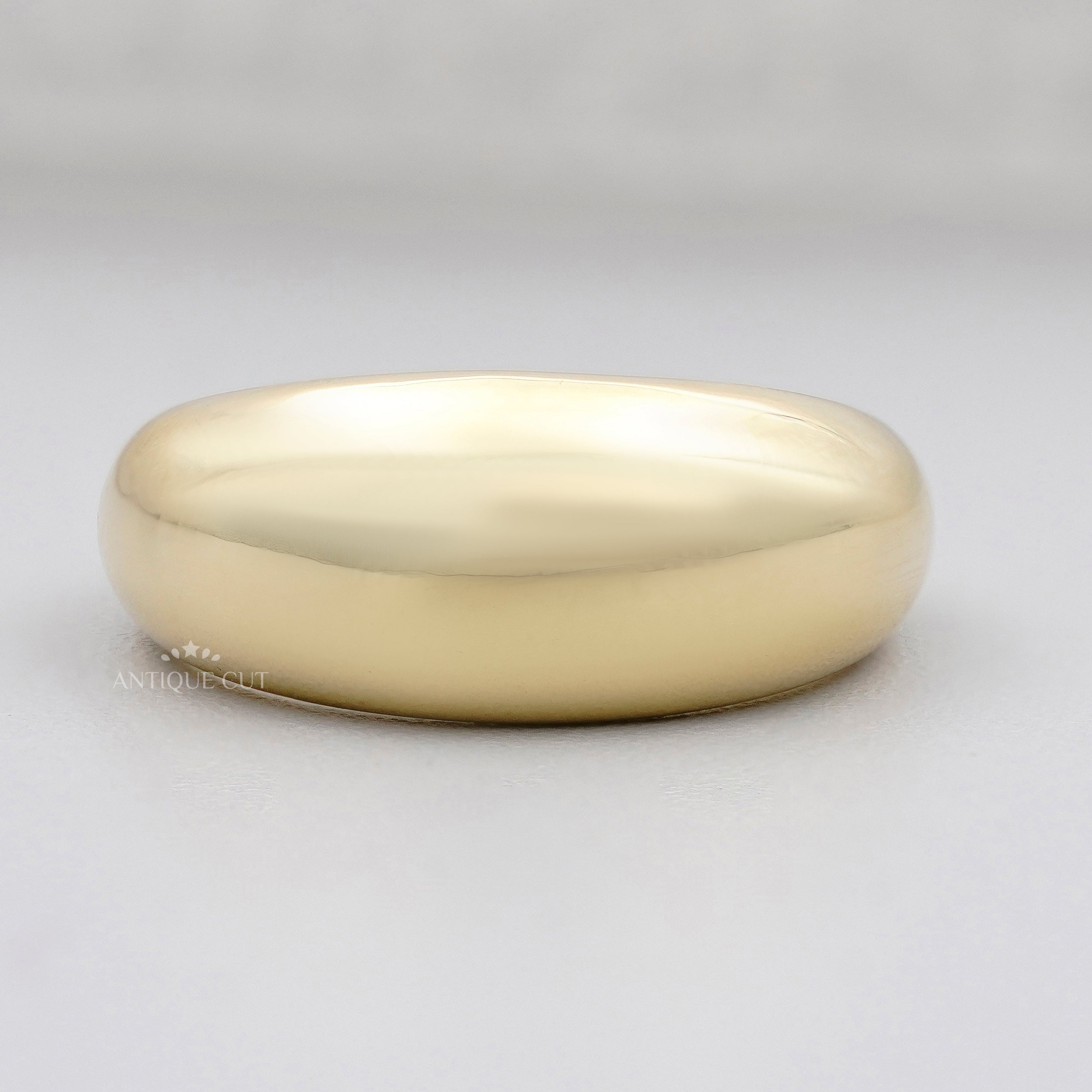 Personalized 14k gold ring dome