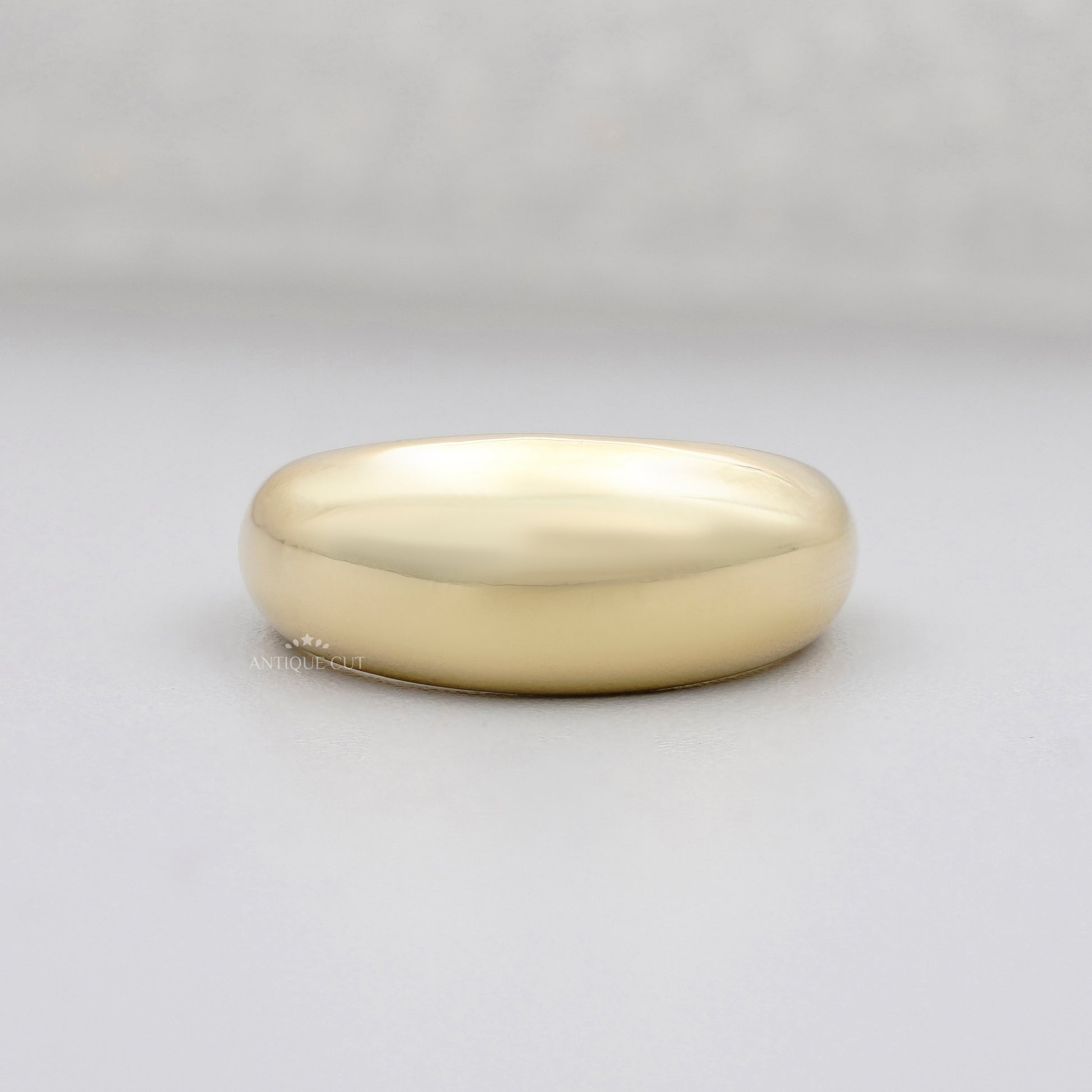 Personalized 14k gold ring dome