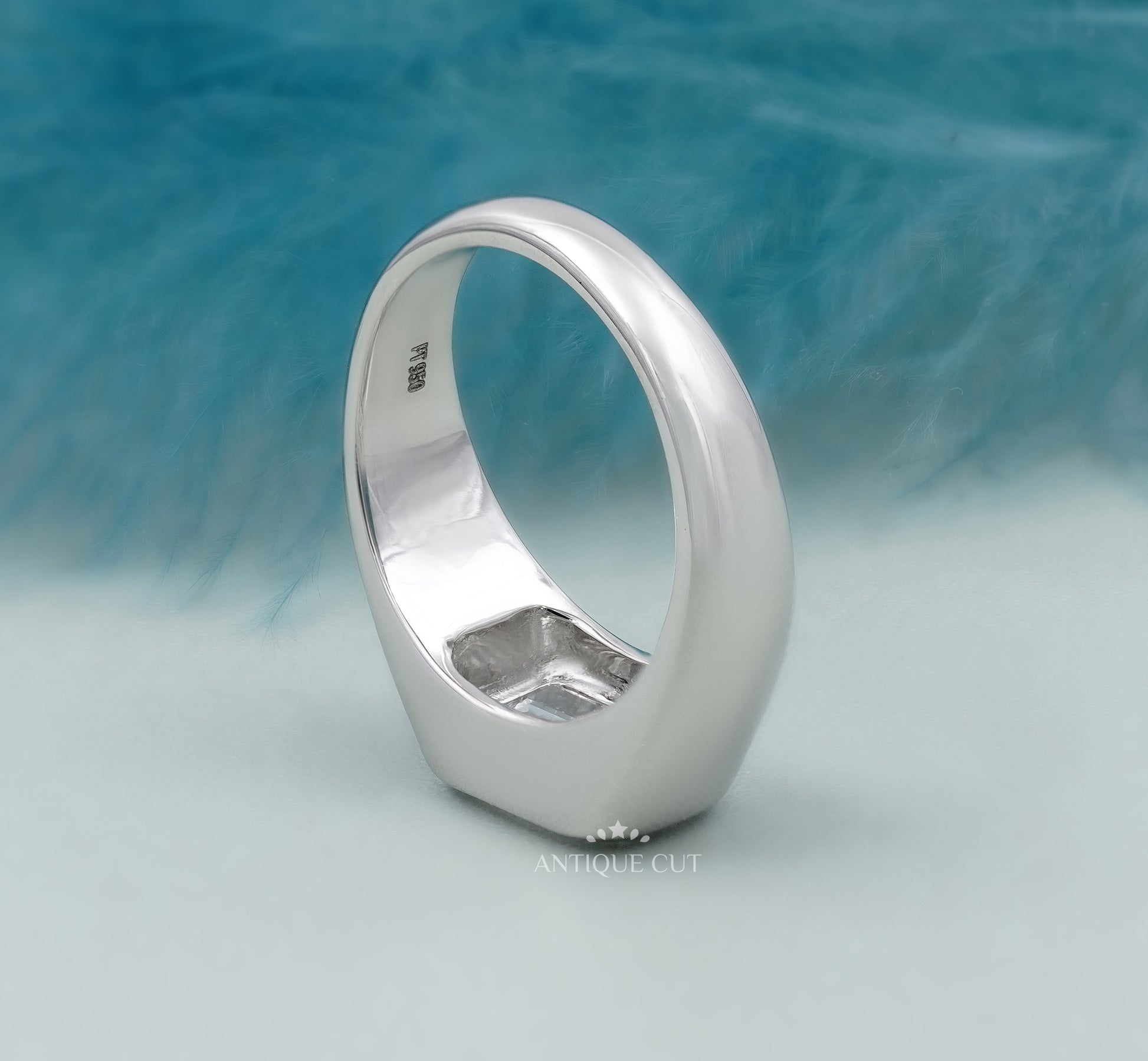 Emerald Cut East West Engagement Ring