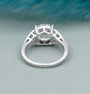 Round brilliant diamond engagement ring with four prong setting