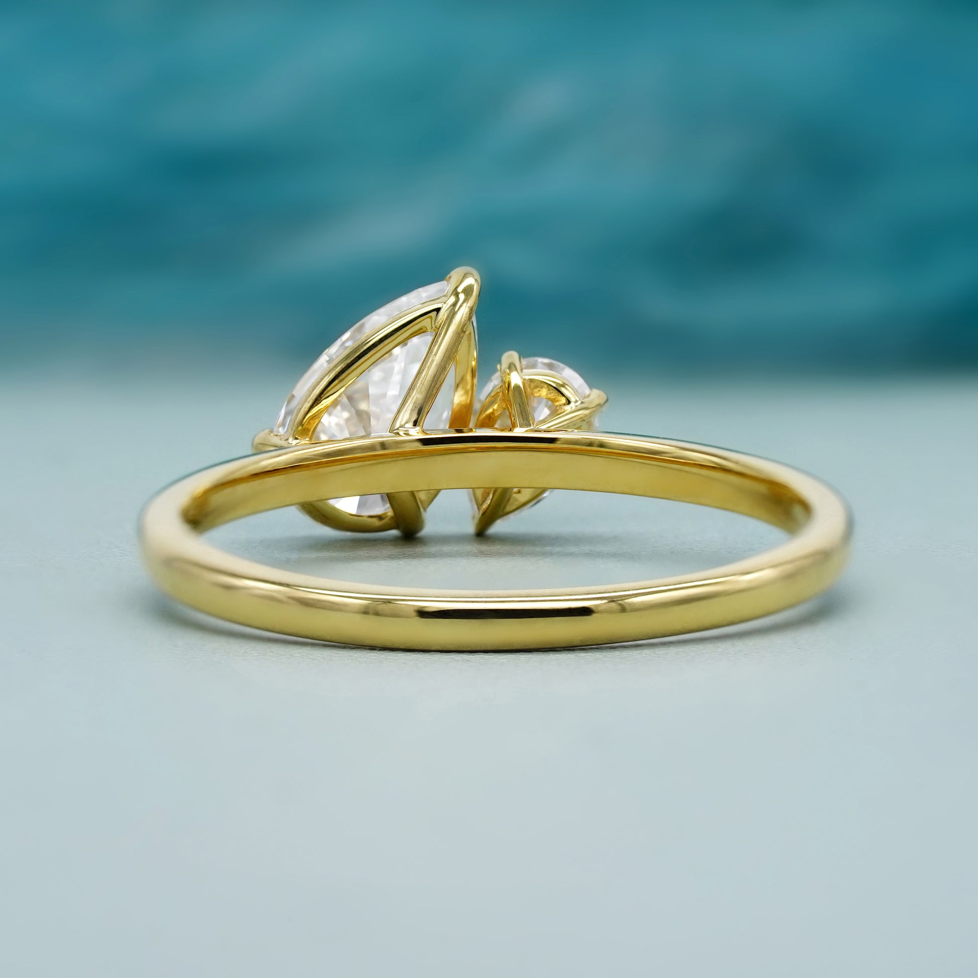 Twice Pear 1.65tcw Lab Grown Diamond Toi Et Moi Ring | IGI Certified