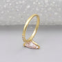Elegant pear cut pink diamond bridal ring design