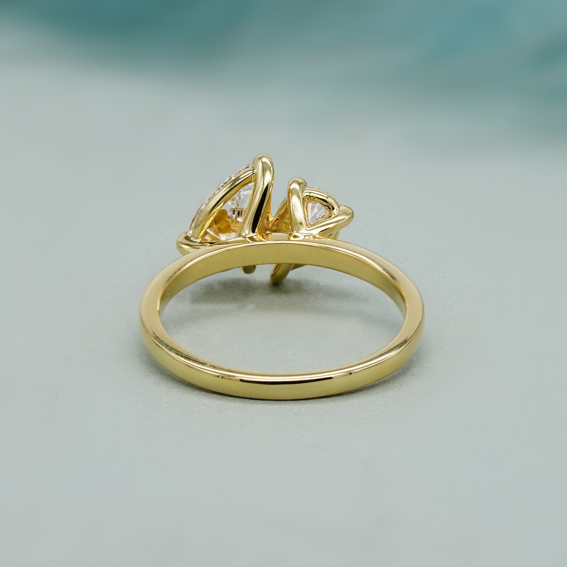 Double Pear 1.30tcw Lab-Grown Diamond Toi Et Moi Engagement Ring | IGI Certified | D-E-F Color VVS–VS