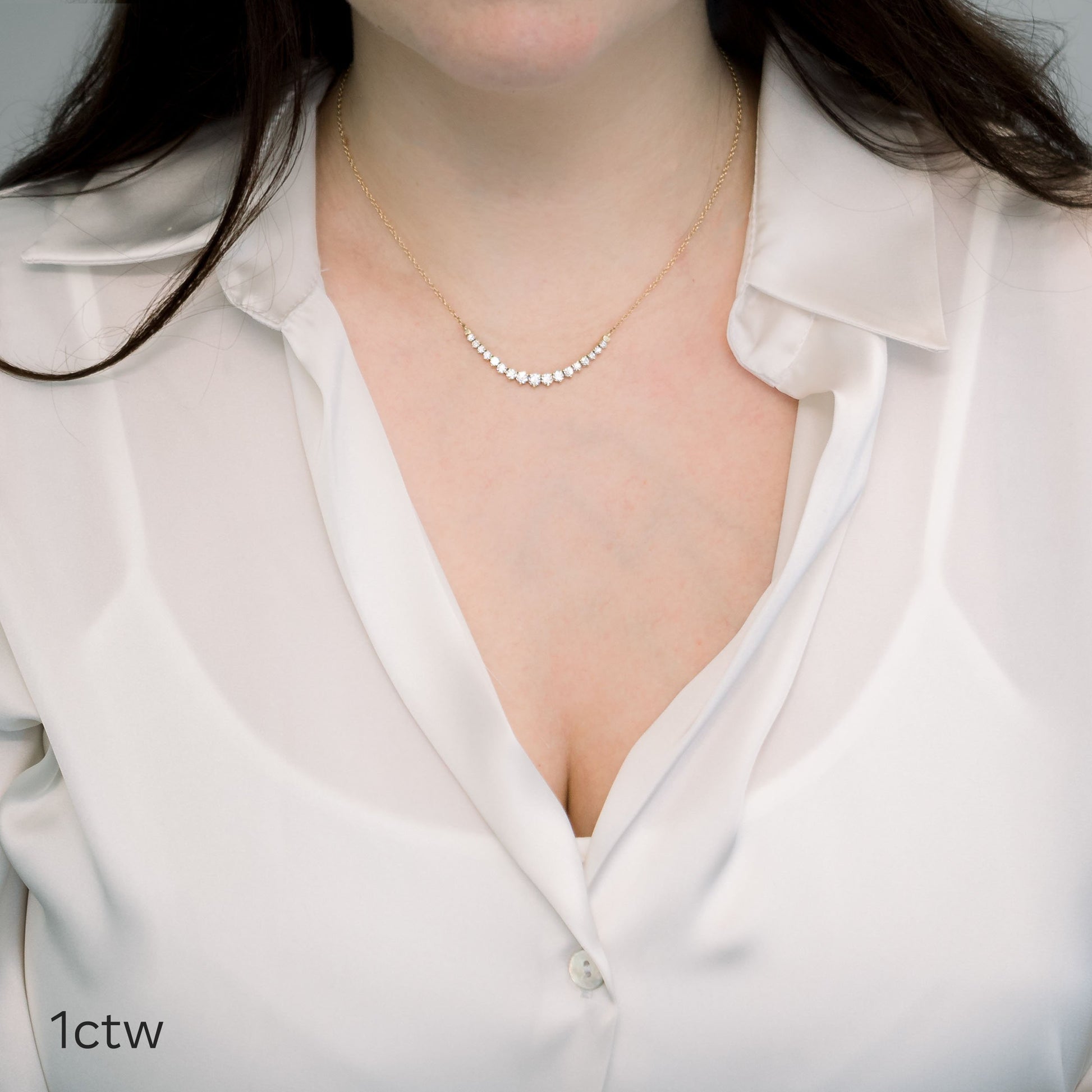 Mini Riviera Choker Lab grown Diamond DEF Color VS+ Clarity