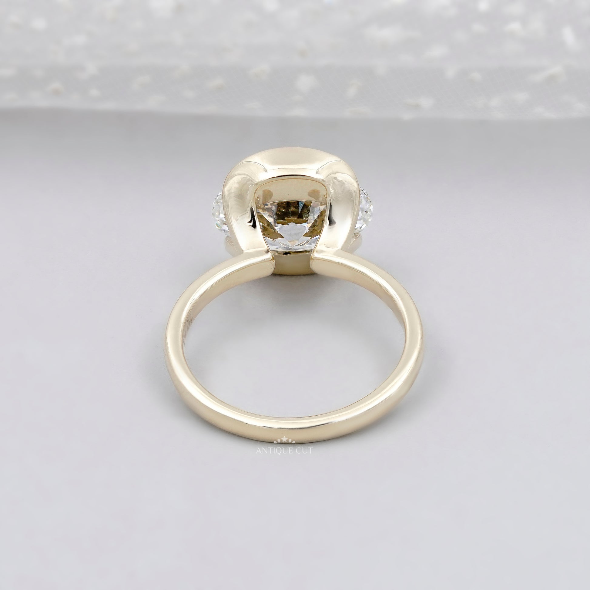 minimalist oval diamond ring bezel setting
