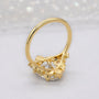 Yellow gold oval diamond ring for engagements