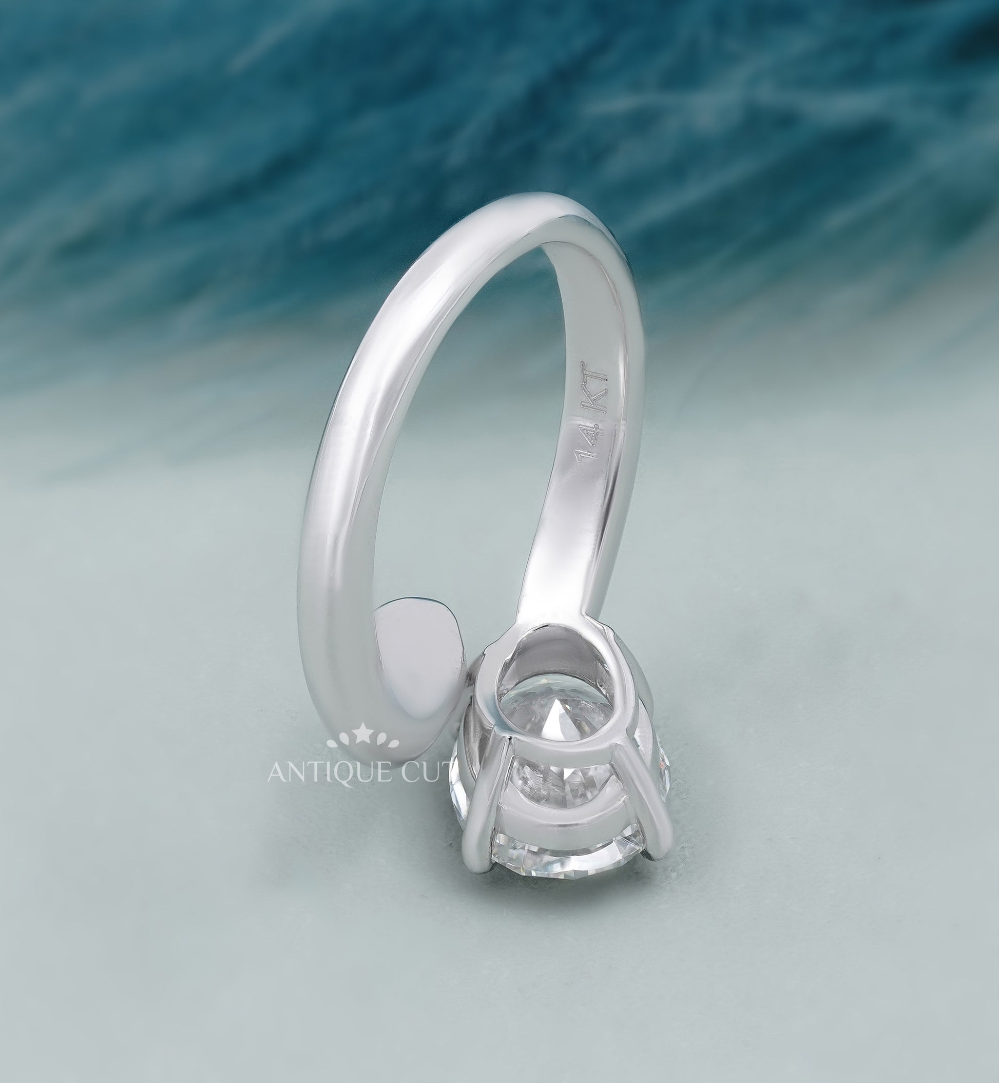 Oval Cut Engagement Ring with Bypass Setting