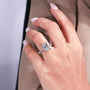 White Gold Lab Grown Diamond Ring with Radiant Cut Center Stone
