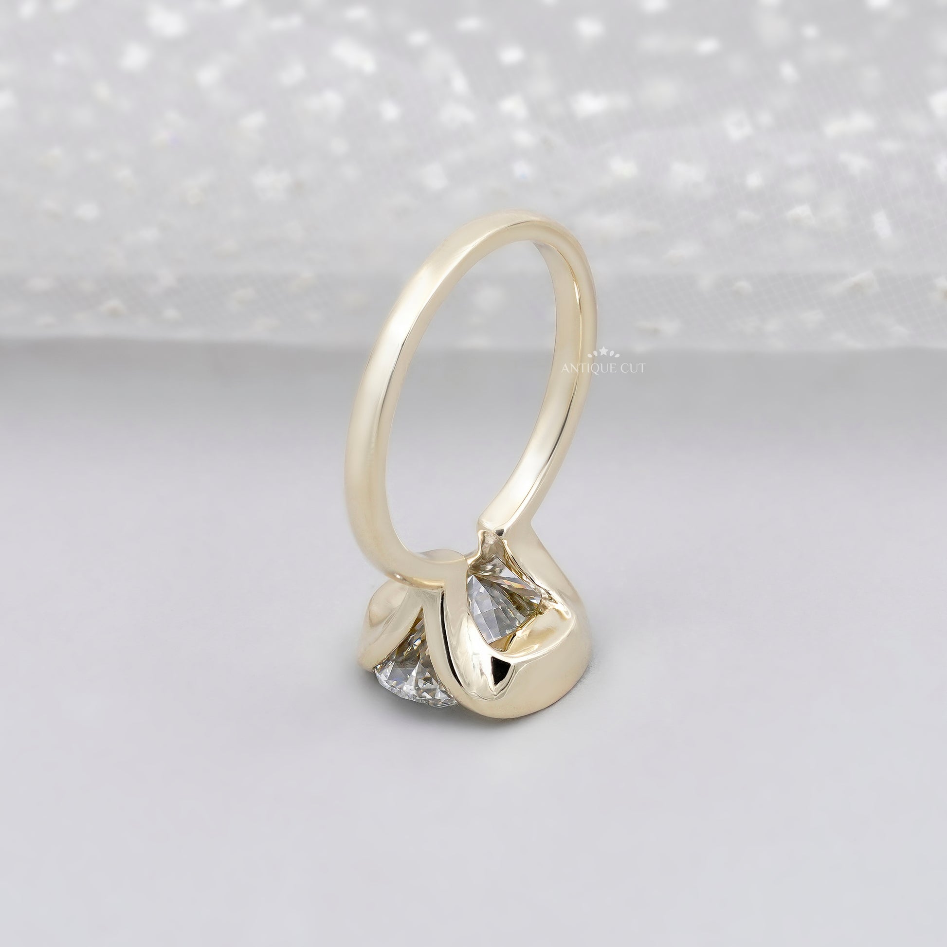 modern east west oval engagement ring