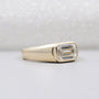 emerald cut solitaire diamond ring gold