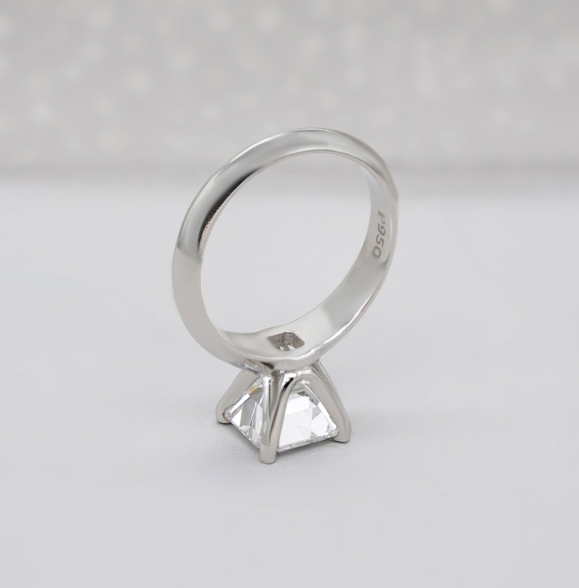 Asscher 2.00ct Lab Grown Diamond Engagement Ring | Halo Pave Setting | IGI Certified | White Gold | D-E-F Color | VVS-VS Clarity