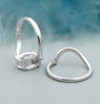 Oval center stone bypass engagement ring custom made by Antiquecut
