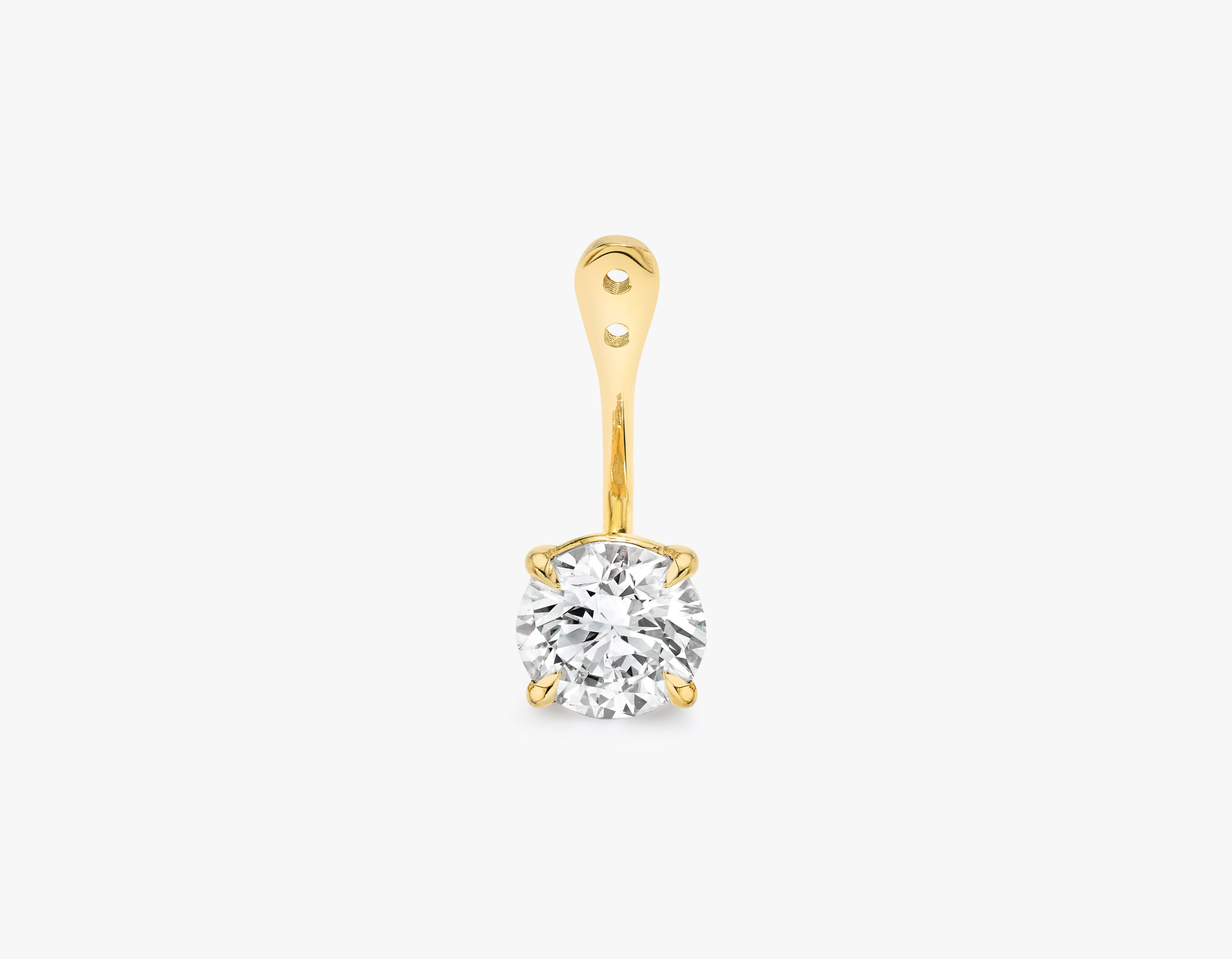 Antique Cut Solitaire Drop Ear Jacket