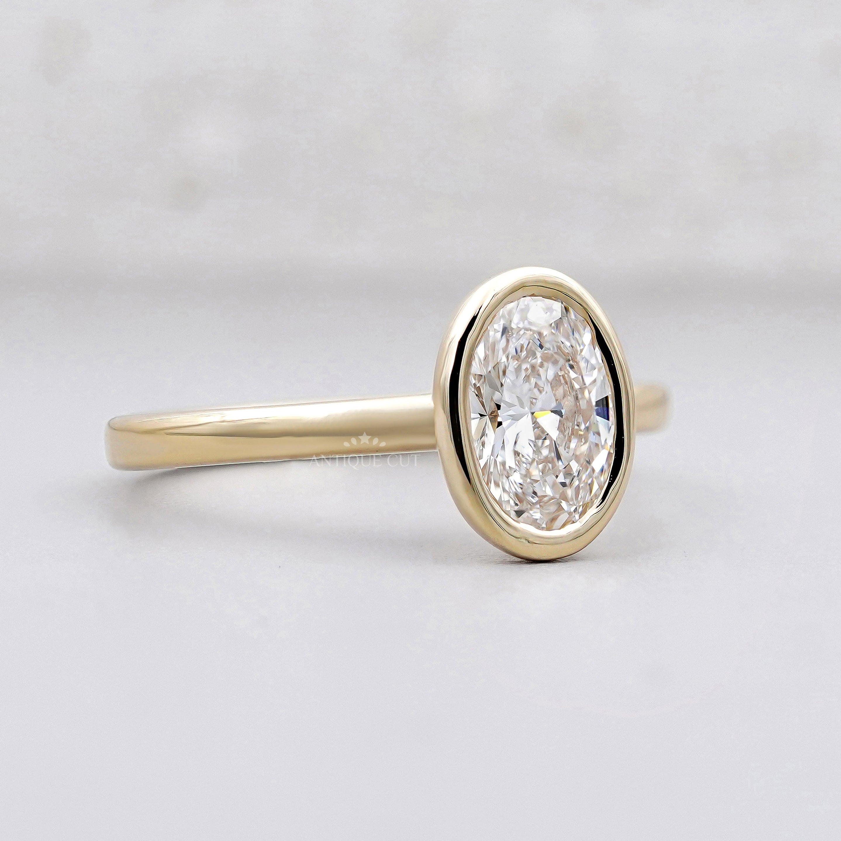 IGI certified oval diamond solitaire ring