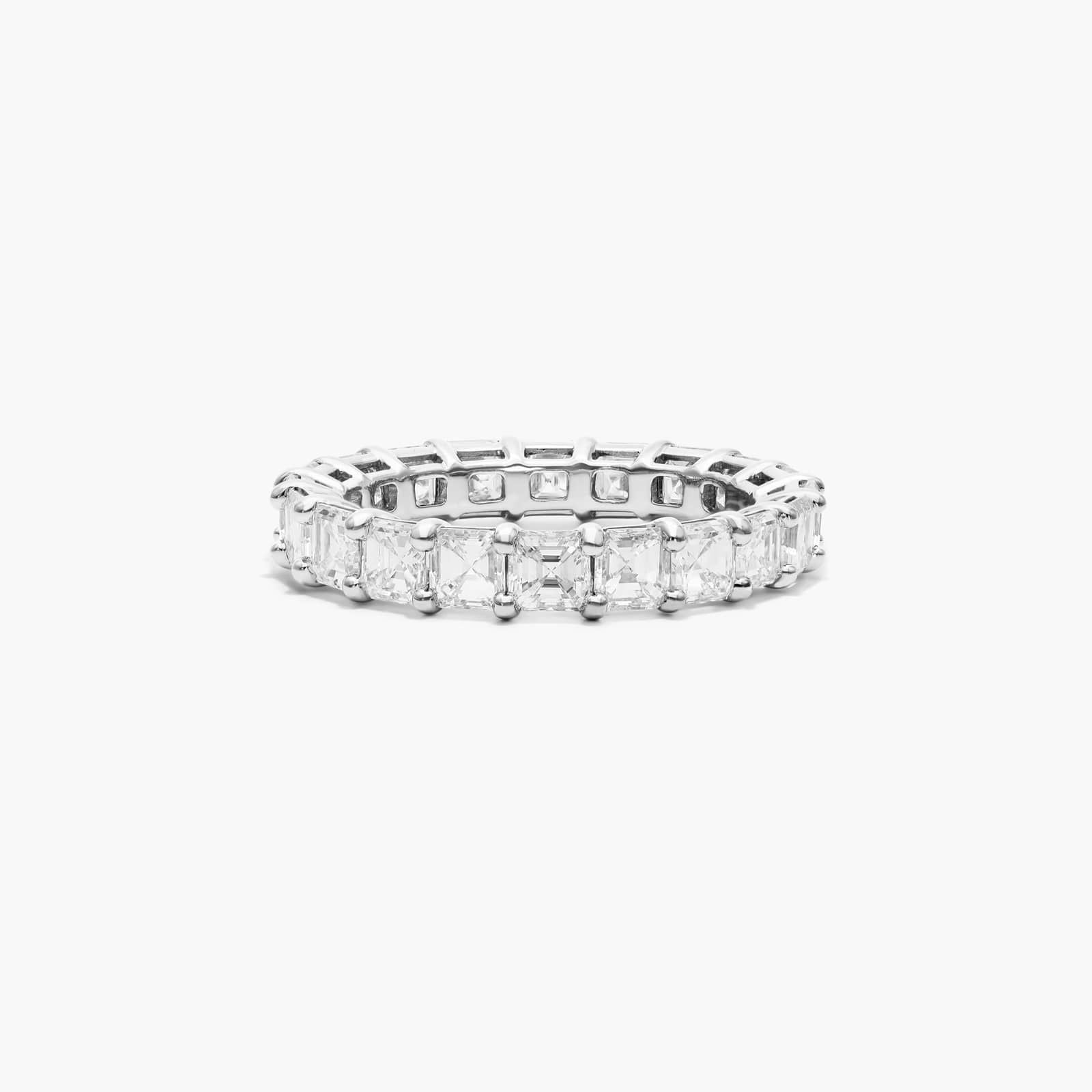 14K White Gold Asscher Cut Diamond Eternity Ring