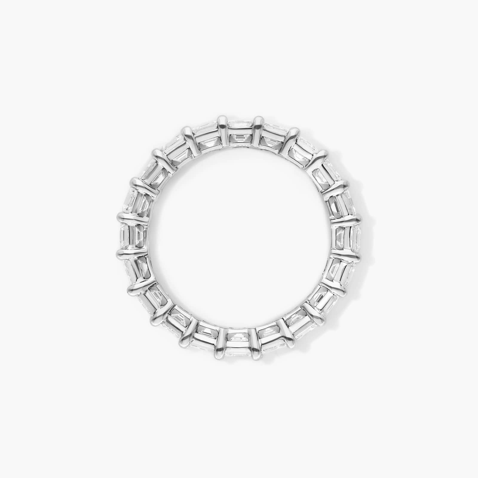 14K White Gold Asscher Cut Diamond Eternity Ring