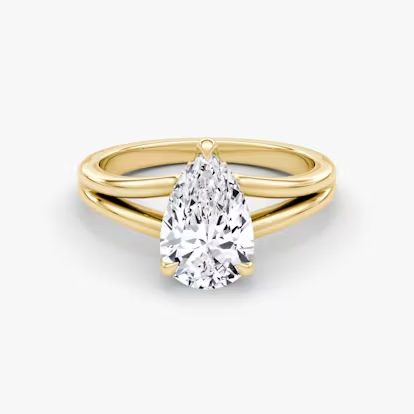 The Floating Split Band Pear Engagement Ring