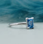 IGI certified blue diamond ring 4 prong setting
