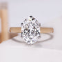 4.00 Carat Oval Cut Lab Grown Engagement Ring With Hidden Halo Ring | Two Tone Ring | IGI Certified